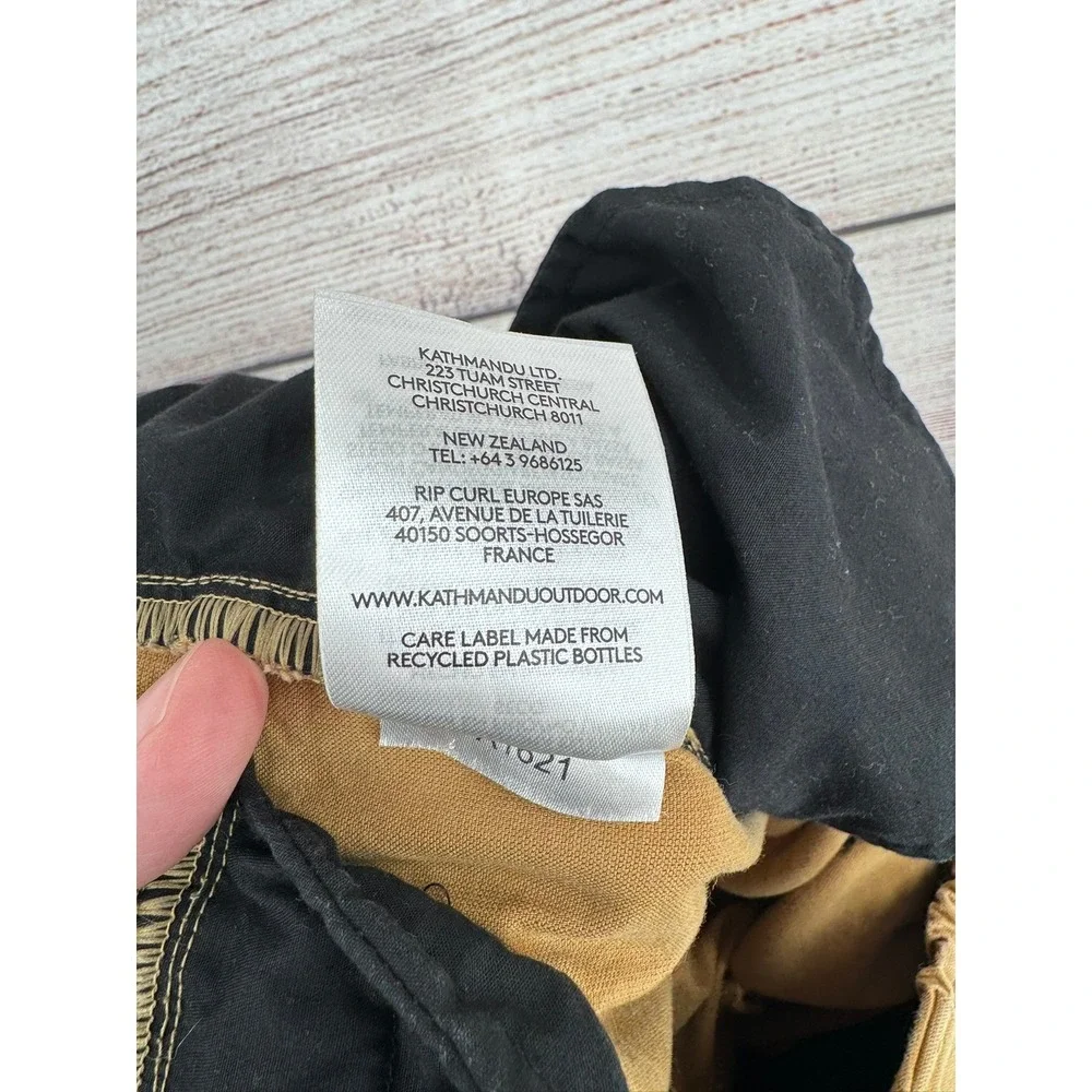 Kathmandu Hiking Adventure Pants Mens Large Brown Elastic Waist Stretch